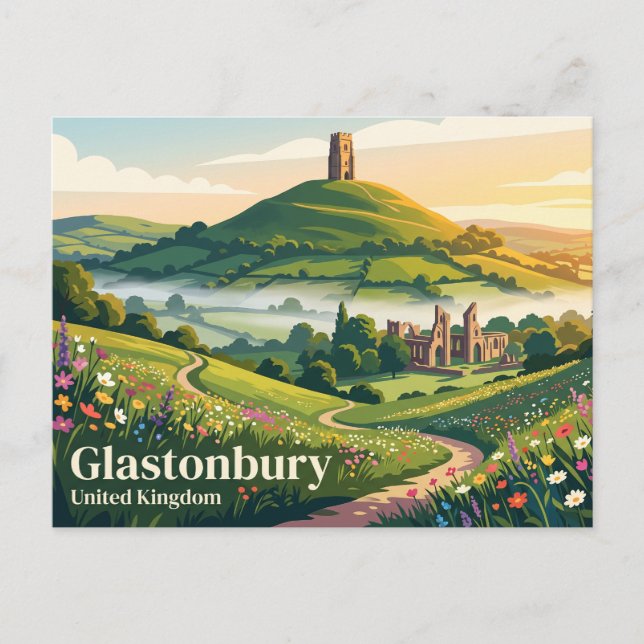 Glastonbury United Kingdom Postcard (Front)