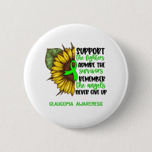 Glaucoma Awareness Ribbon Support Gifts 6 Cm Round Badge