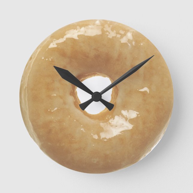 Glazed Doughnut Novelty Round Clock (Front)