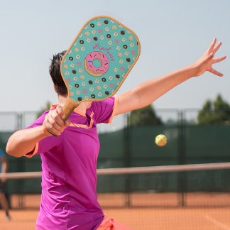 Glazed Doughnuts Custom Name Pickleball Paddle