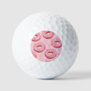 Glazed Doughnuts Seamless Background Golf Balls