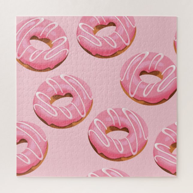 Glazed Doughnuts Seamless Background Jigsaw Puzzle (Vertical)