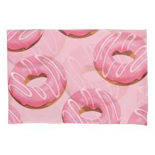 Glazed Doughnuts Seamless Background Pillowcase