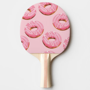 Glazed Doughnuts Seamless Background Ping Pong Paddle