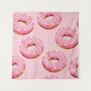 Glazed Doughnuts Seamless Background Tapestry