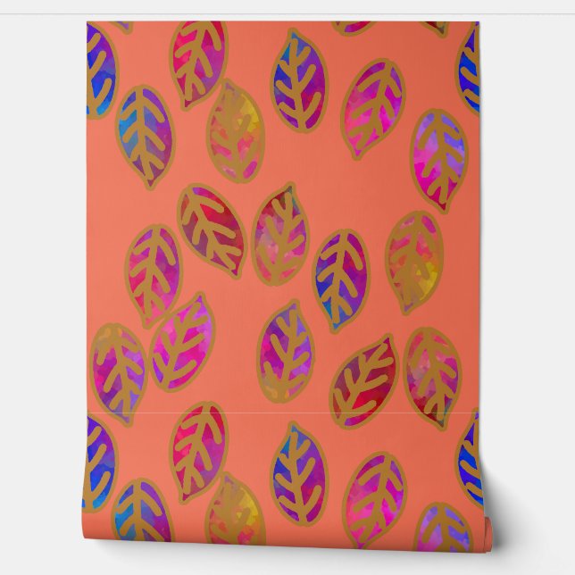 Glazed Leaves at Sundown Wallpaper (Unrolling)