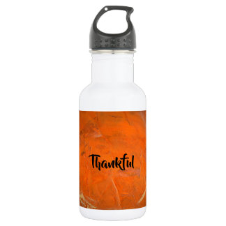 Glazed Terra Cotta Thankful 532 Ml Water Bottle