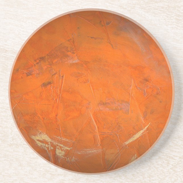 Glazed Terracotta Faux Finish Coaster (Front)