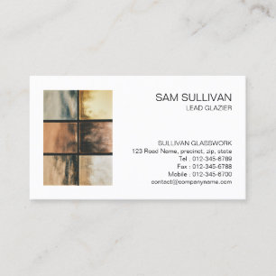 Glazier Glazing Glass Work Business Card