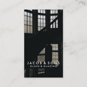 Glazier Glazing Glass Work Business Card