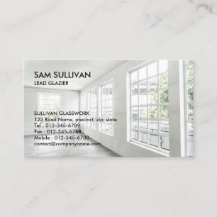 Glazier Glazing Glass Work Business Card