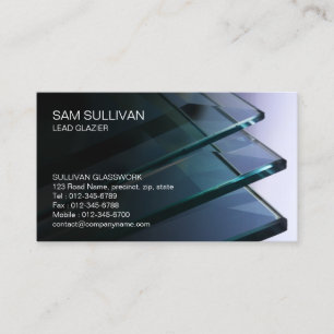 Glazier Glazing Glass Work Business Card