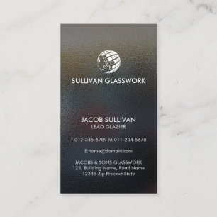 Glazier Glazing Glass Work Business Card