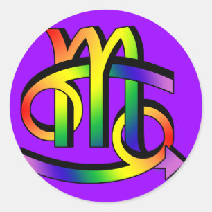 GLBT Cancer & Scorpio Classic Round Sticker