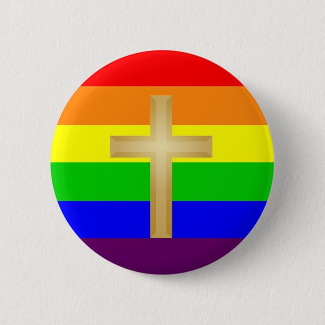 GLBT Christian Pride 6 Cm Round Badge (Front)