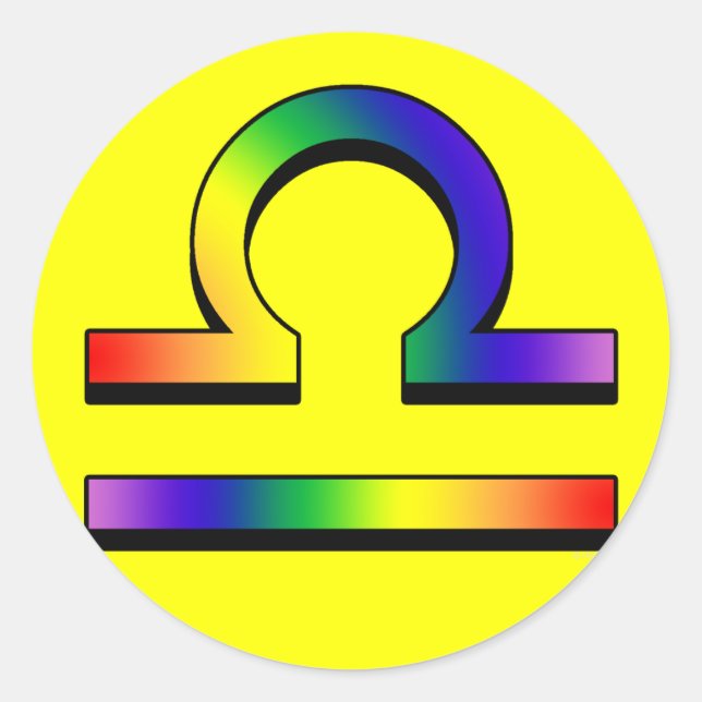 GLBT Libra Classic Round Sticker (Front)