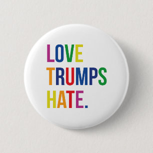 GLBT Love Trumps Hate 6 Cm Round Badge
