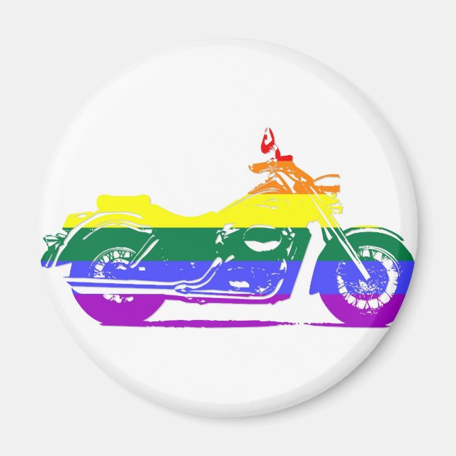 GLBT Motorcycle Pride Magnet (Front)