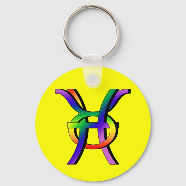 GLBT Pisces & Taurus Key Ring (Front)
