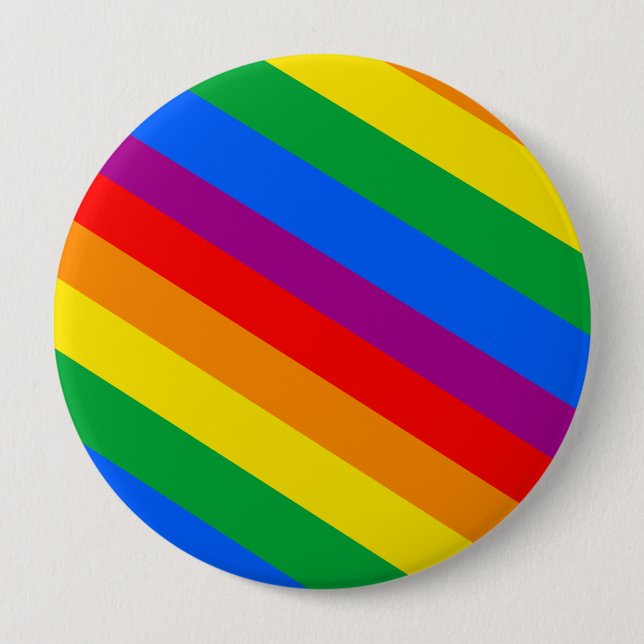 GLBT Pride Stripes 2 10 Cm Round Badge (Front)