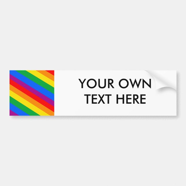 GLBT Pride Stripes 2 Bumper Sticker (Front)