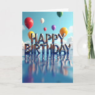 Gleaming Birthday Water Card