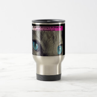 Gleaming eyes travel mug
