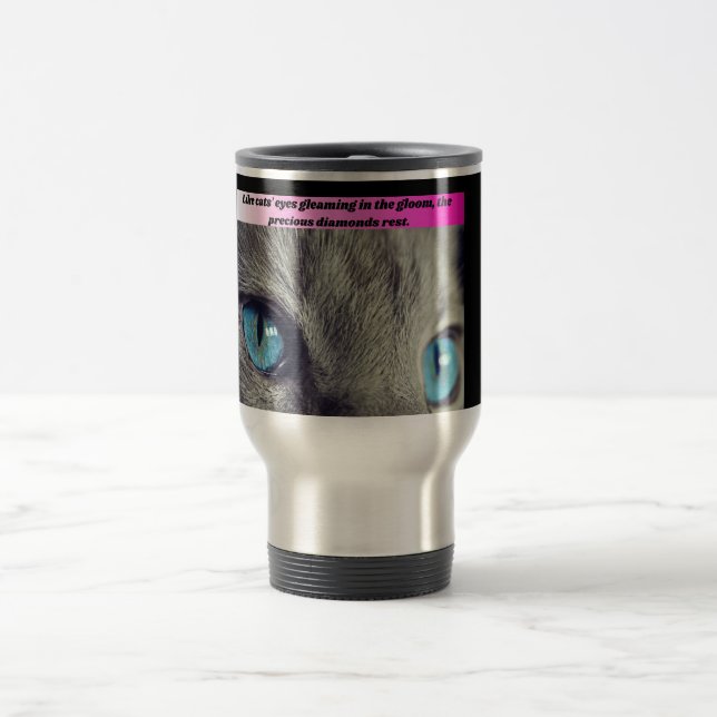Gleaming eyes travel mug (Center)