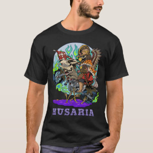 Gleaming Guardians of Glory: Polished Winged Hussa T-Shirt