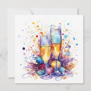 Gleaming New Year Delights Holiday Card