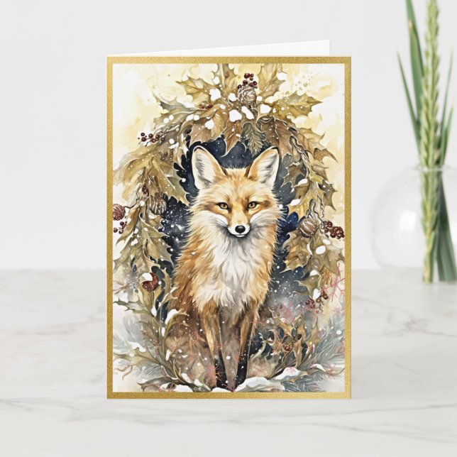 Gleaming Woodland Delights Fox Card (Front)