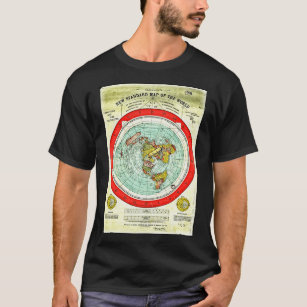 Gleason 1892 Flat Earth Map Research Flat Earth Po T-Shirt