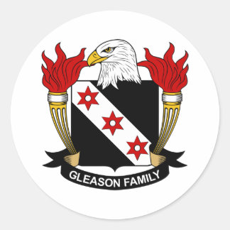 Gleason Family Crest Classic Round Sticker