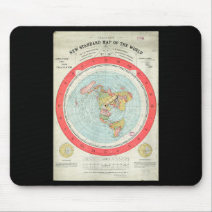 Gleason's New Standard Map Of The World - Flat Ear Mouse Pad