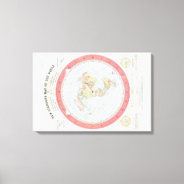 Gleason's ~NEW STANDARD MAP OF THE WORLD~ Poster Canvas Print