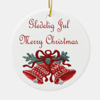 Gledelig Jul Ceramic Tree Decoration