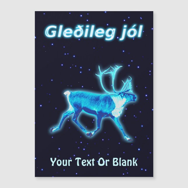 Gleðileg Jól - Blue Caribou (Reindeer) (Front)