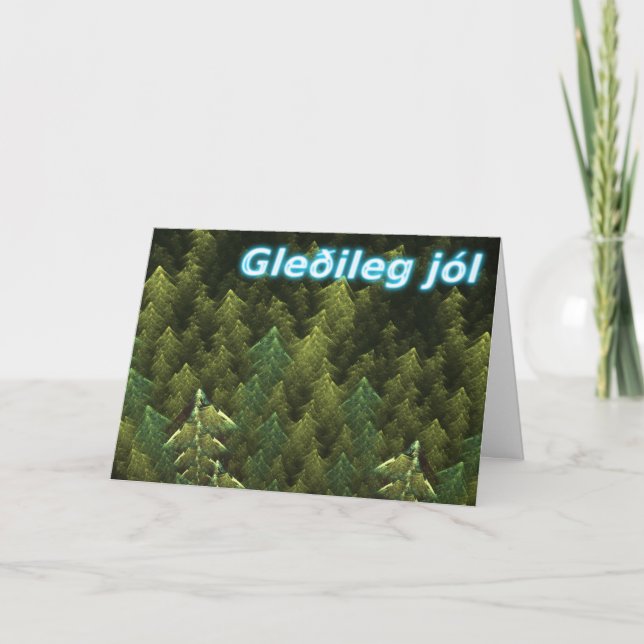 Gleðileg jól - Dark Forest Holiday Card (Front)