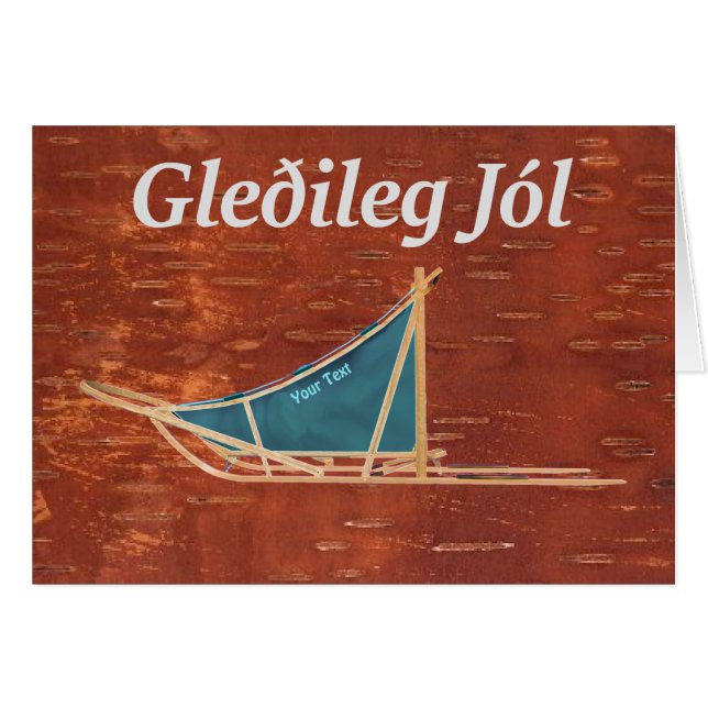 Gleðileg Jól - Dog Sled (Front Horizontal)