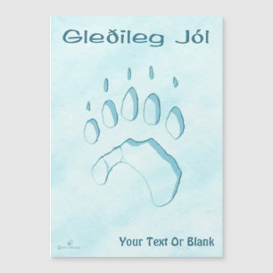 Gleðileg Jól - Polar Bear Paw Print