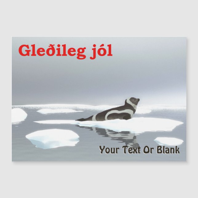 Gleðileg Jól - Ribbon Seal (Front)