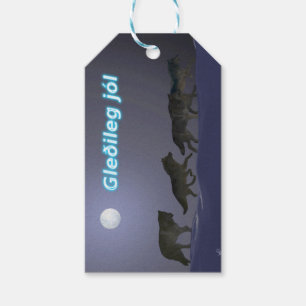 Gleðileg jól - Wolf Pack Gift Tags