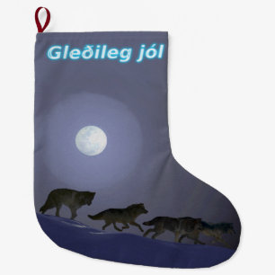 Gleðileg jól - Wolfpack Large Christmas Stocking