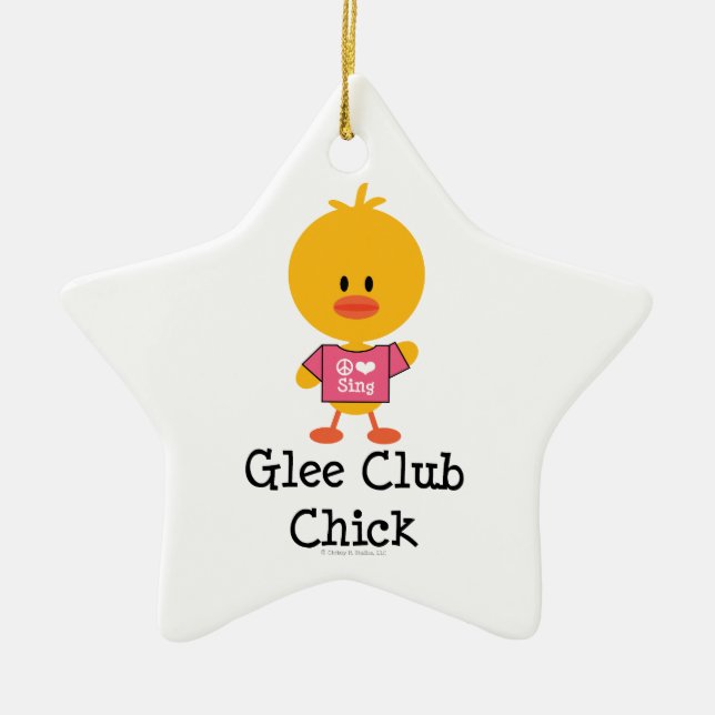 Glee Club Chick Star Ornament (Front)