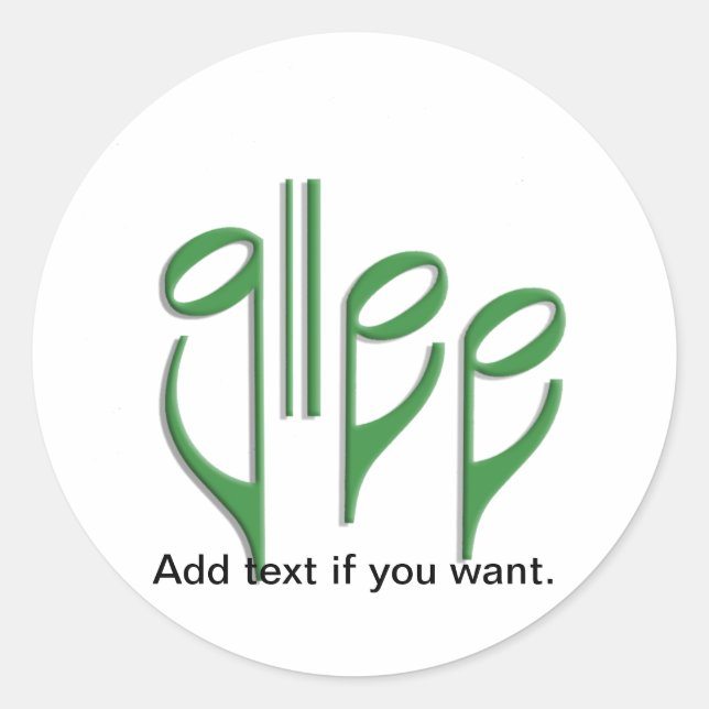 glee club classic round sticker (Front)