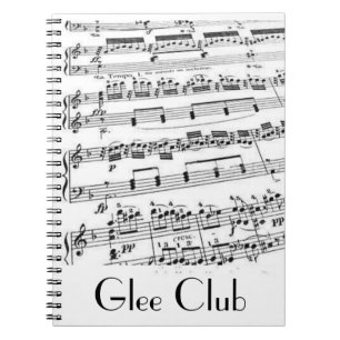 Glee Club Music Spiral Notebook
