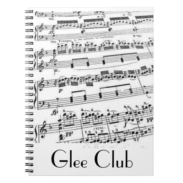 Glee Club Music Spiral Notebook (Front)