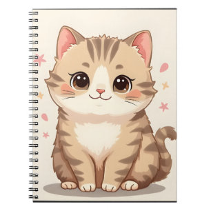 Gleeful Cat: Sweet Kawaii Kitten Art for Any Room Notebook