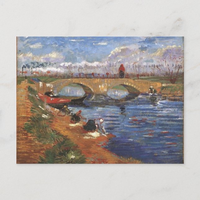 Gleize Bridge, Vigueirat Canal, Vincent van Gogh Postcard (Front)