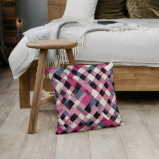 Glen check pattern cushion